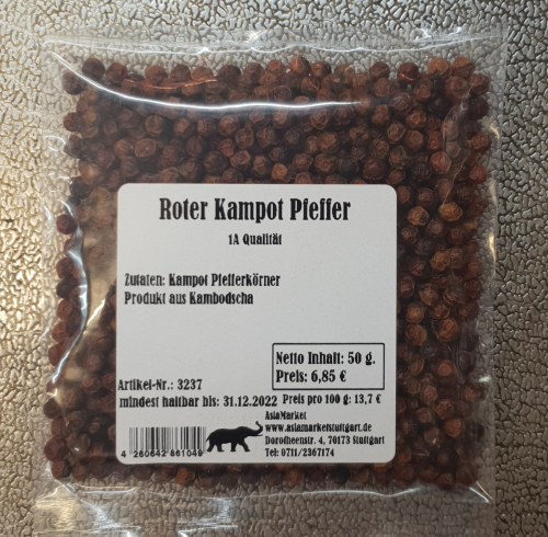 Roter Kampot Pfeffer, 50g, Kambodscha