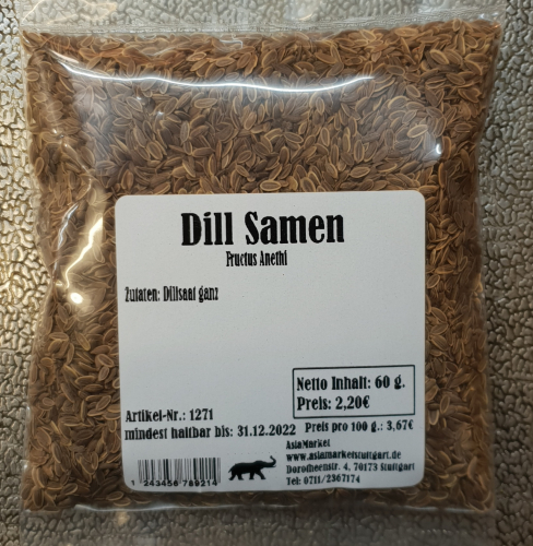 Dill Samen, 60g, Deutschland