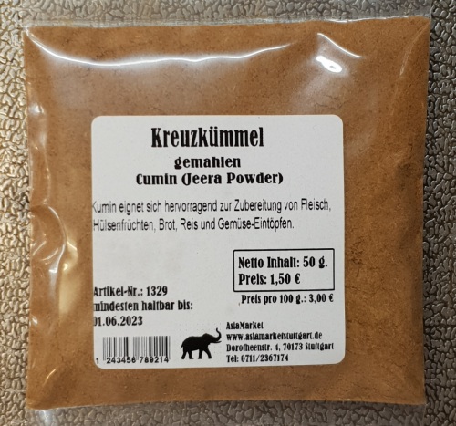 Kreuzkmmel gemahlen, 50g, Indien