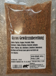 Gyros Gewürzzubereitung, 60g, Deutschland