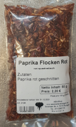 Paprikaflocken rot, 50g, Indien