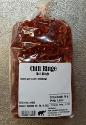 Chili Ringe, 50g, Indien
