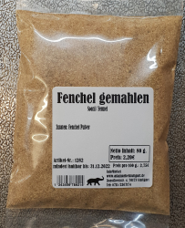 Fenchel gemahlen, 80g, Indien