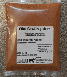 Fnf Gewrzpulver, 50g, China