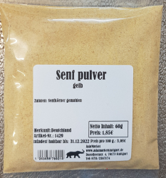 Senfpulver gelb, 60g, Deutschland