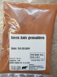 Sternanis gemahlen, 50g, Vietnam
