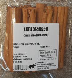 Zimtstangen Cassia , 35g, Sri Lanka