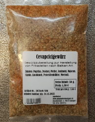 Cevapcici Gewrz, 50g, Deutschland