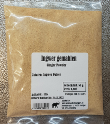 Ingwer gemahlen, 50g, Thailand