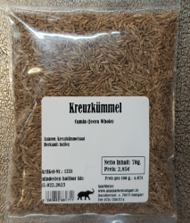 Kreuzkmmel ganz, 70g/200g, Indien