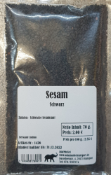 Sesam schwarz, 70g, Indien